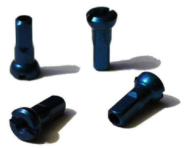 Alu - Polyax - Nippel 12 mm blau - 100 Stück