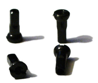 Alu - Polyax - Nippel 12 mm schwarz - 100 Stück 